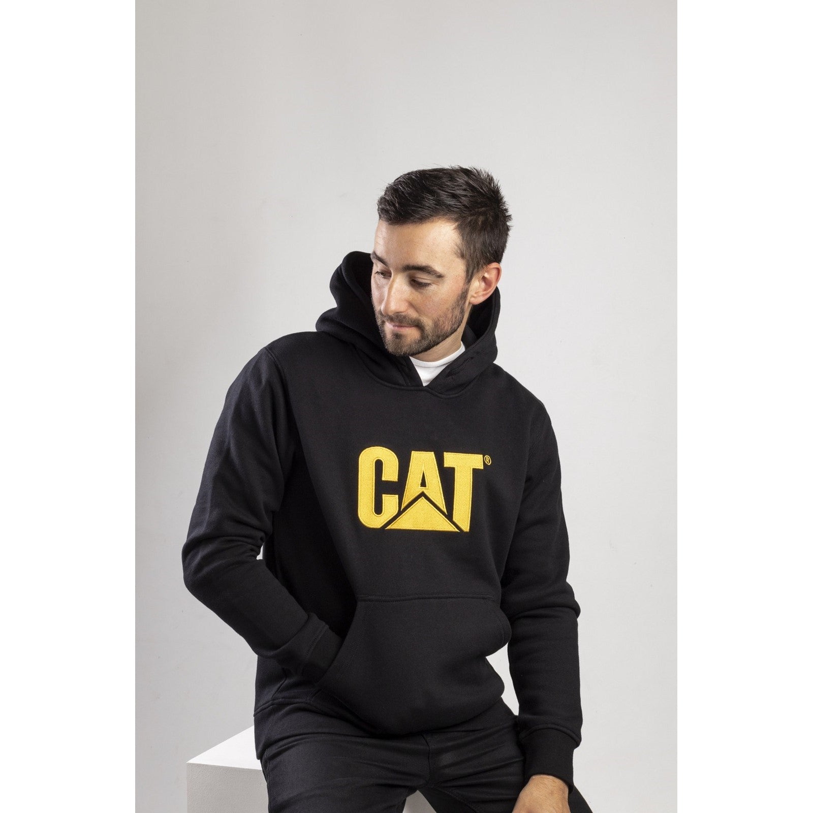 Caterpillar Trademark Hooded Sweatshirt in Black