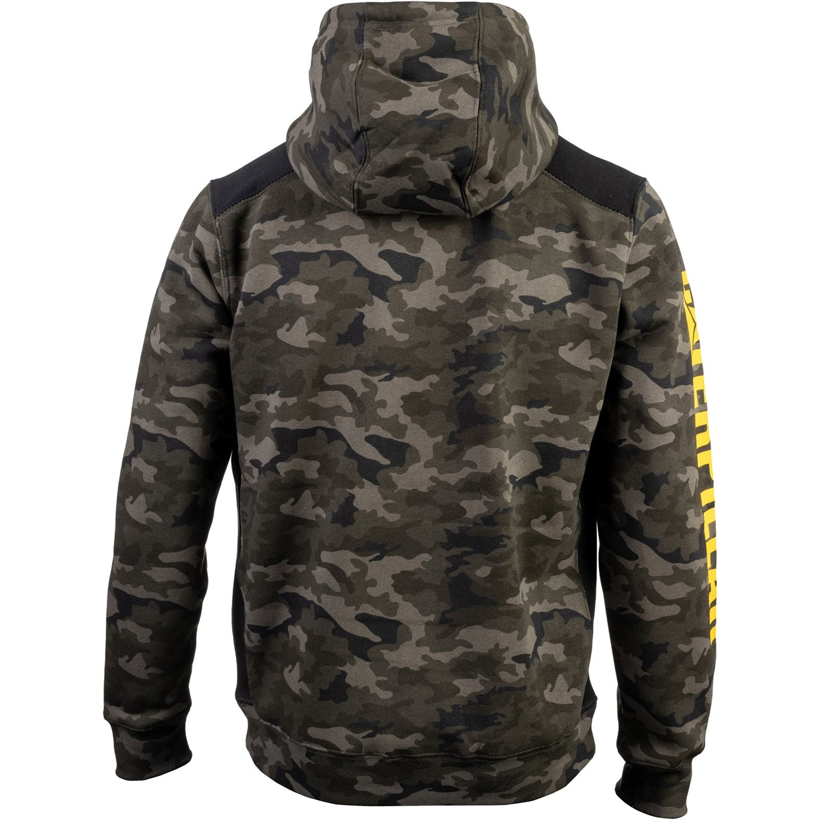 Caterpillar Logo Panel Hooded Sweatshirt in Night Camo
