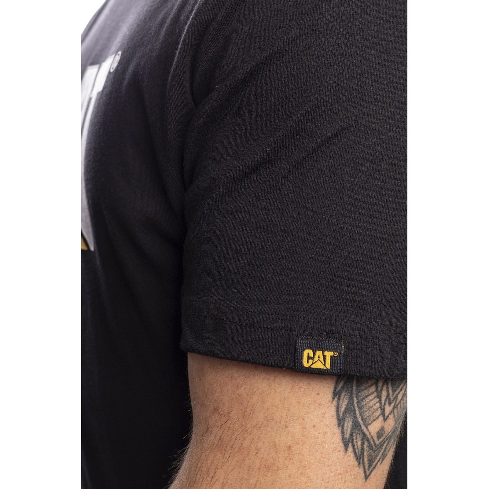 Caterpillar Trademark Logo T Shirt in Black