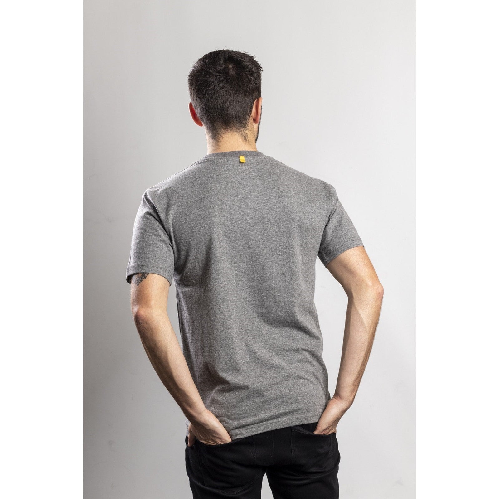 Caterpillar Trademark Logo T Shirt in Dark Heather Grey