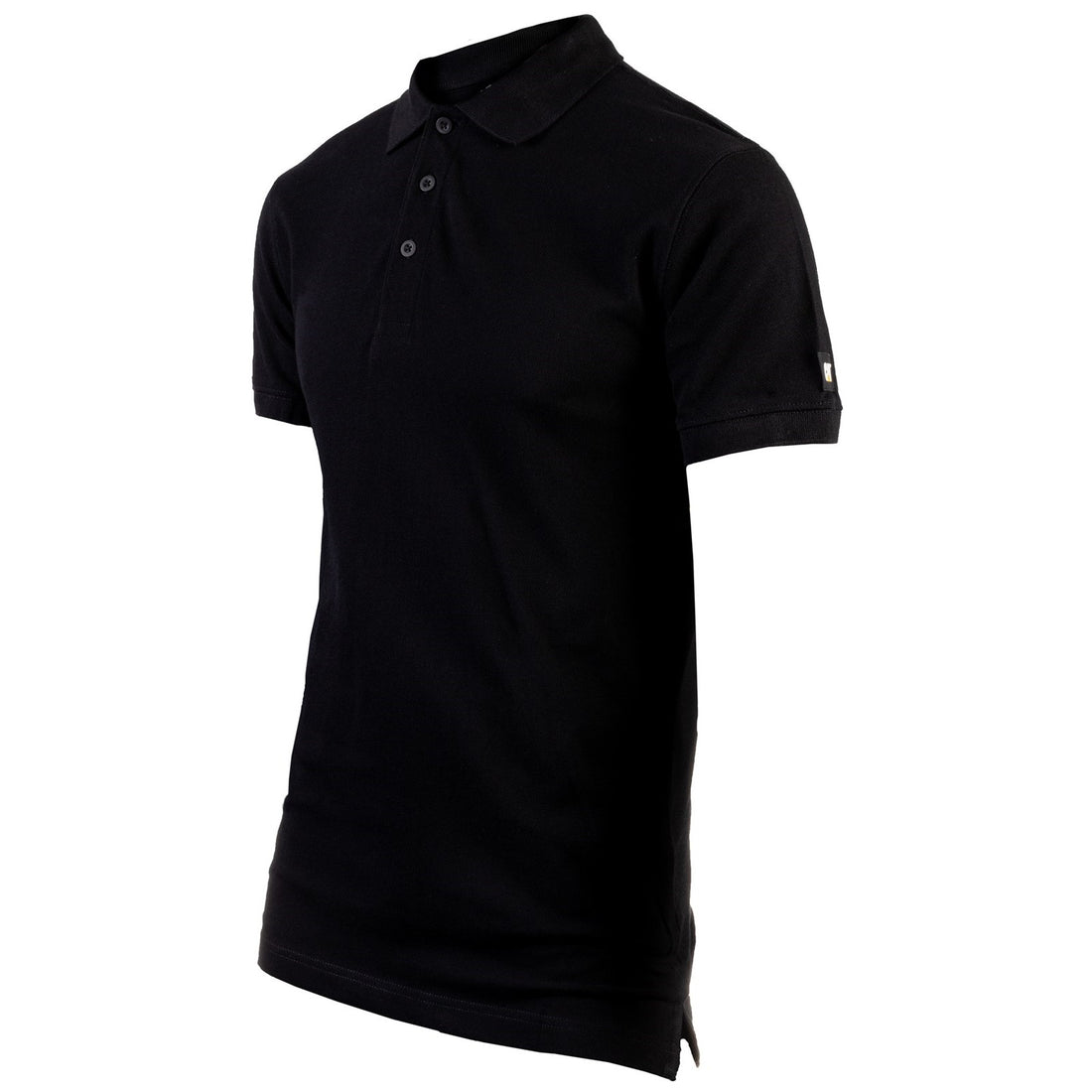 Caterpillar Essentials Polo Shirt. Black. Front View