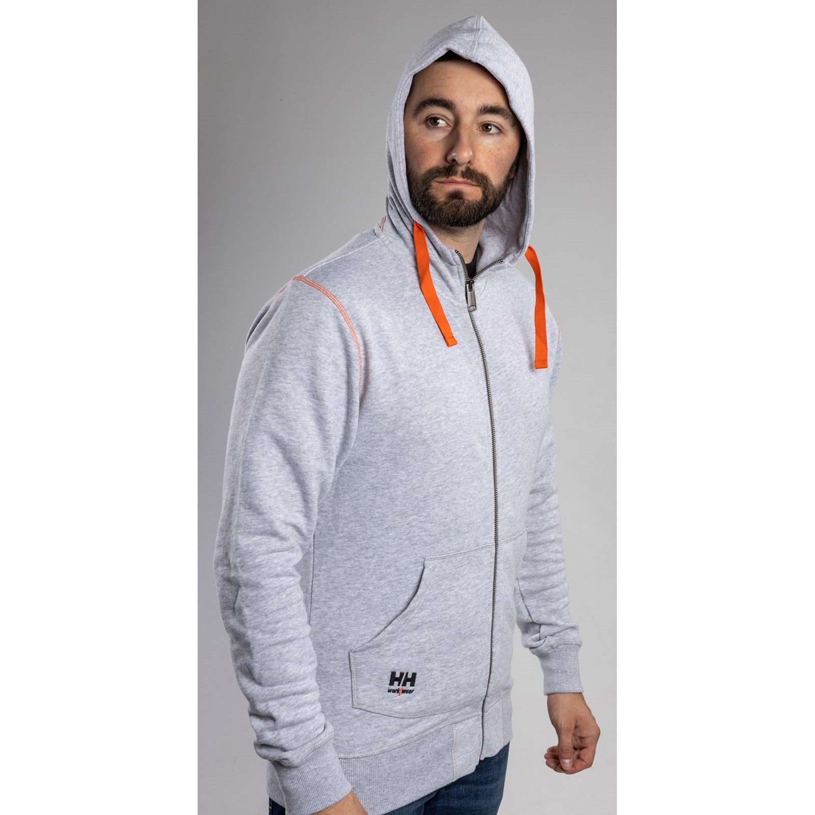 Helly Hansen Oxford Zip Hoodie in Grey Melange