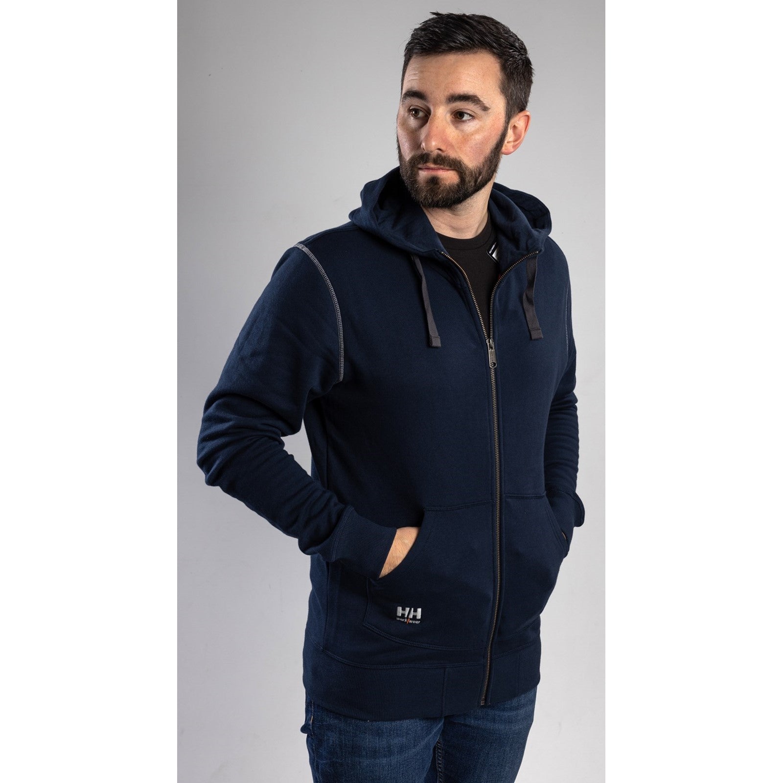 Helly Hansen Oxford Zip Hoodie in Navy