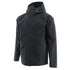 Black coloured Caterpillar Essentials Rain Jacket on white background
