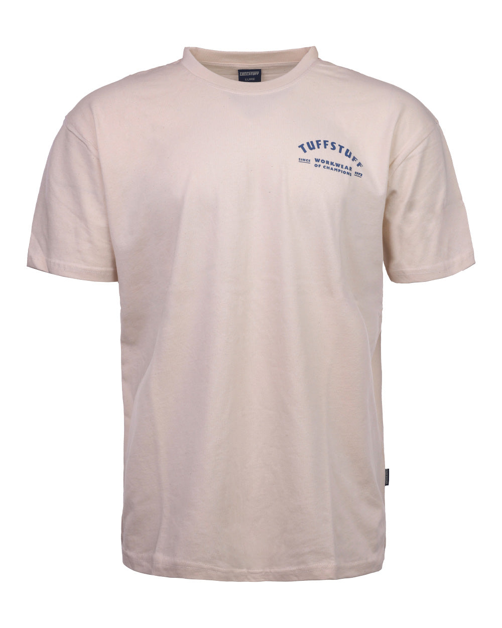 White coloured TuffStuff Icon T-Shirt on White background 