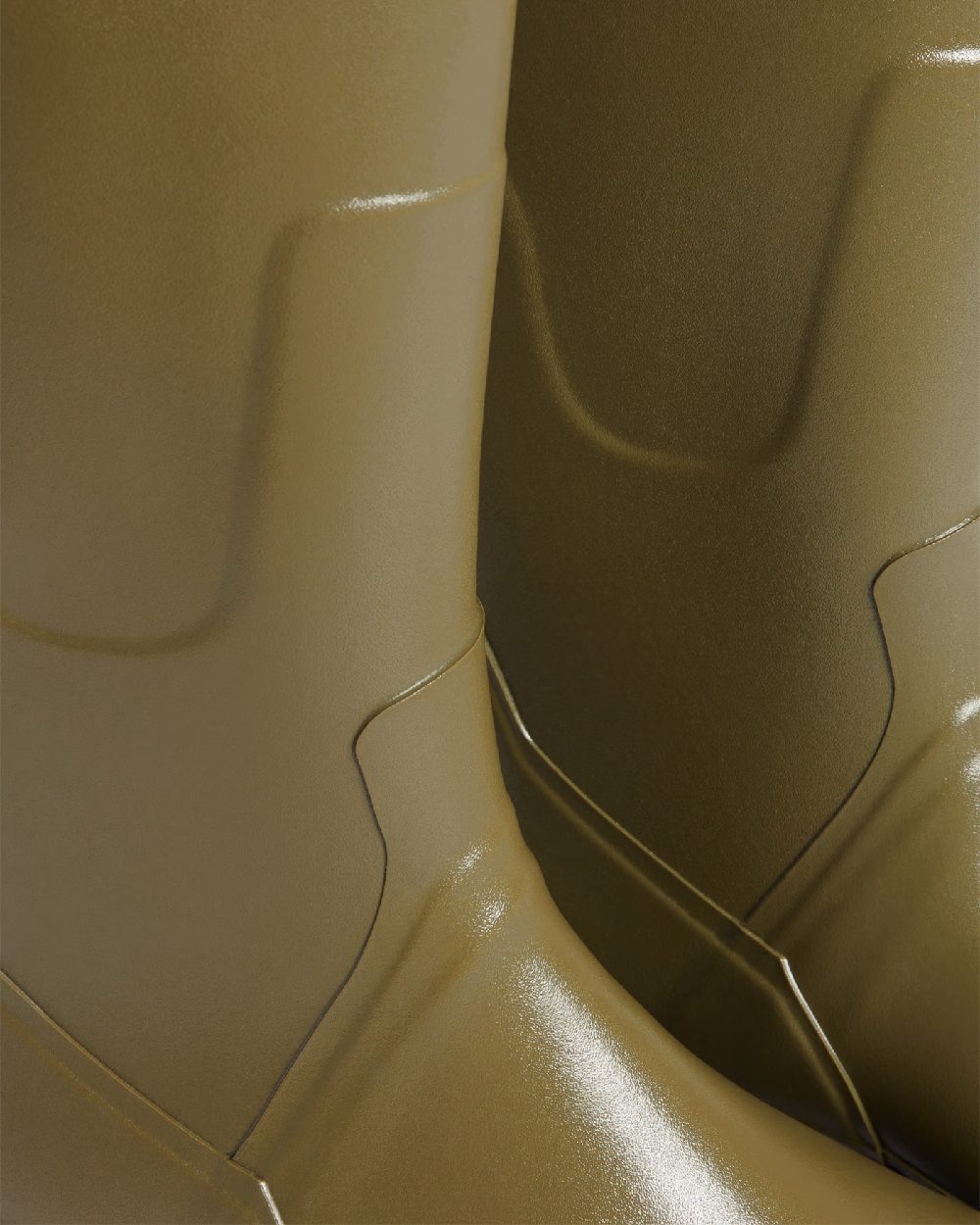 Khaki coloured Aigle Benyl XL Wellington Boots on white background 