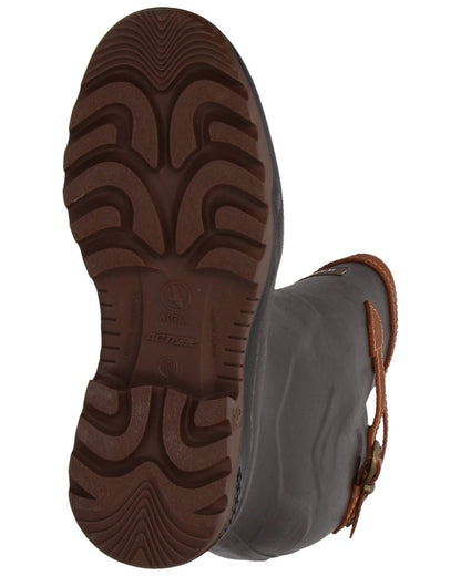 Dark Brown Coloured Aigle Parcours 2 Signature Wellingtons On A White Background 