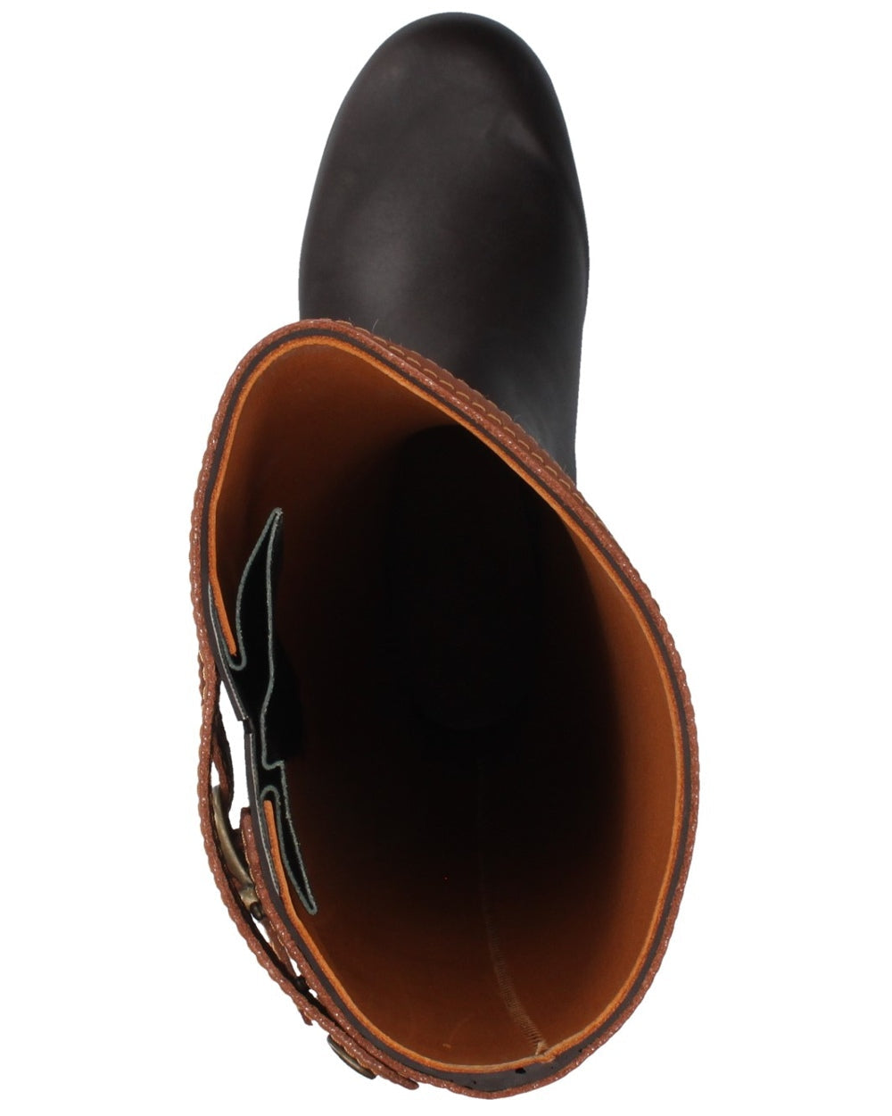 Dark Brown Coloured Aigle Parcours 2 Signature Wellingtons On A White Background 