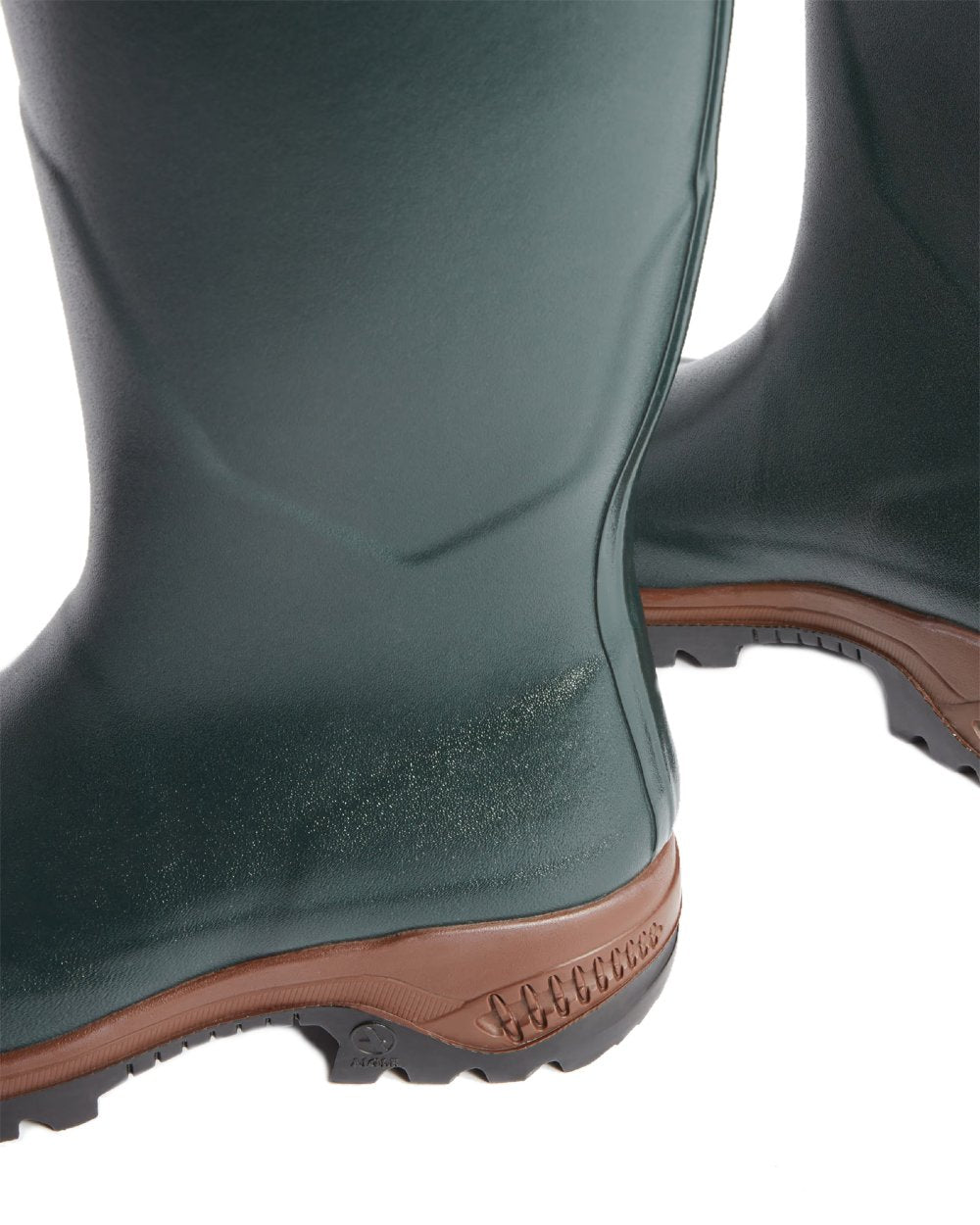 Bronze coloured Aigle Parcours 2 Wellington Boots on white background 