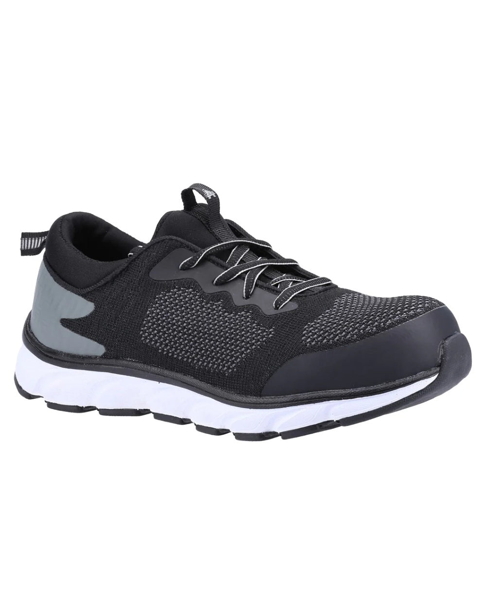 Black coloured Amblers Safety Mens AS718 S1P SRA Safety Trainers on white background