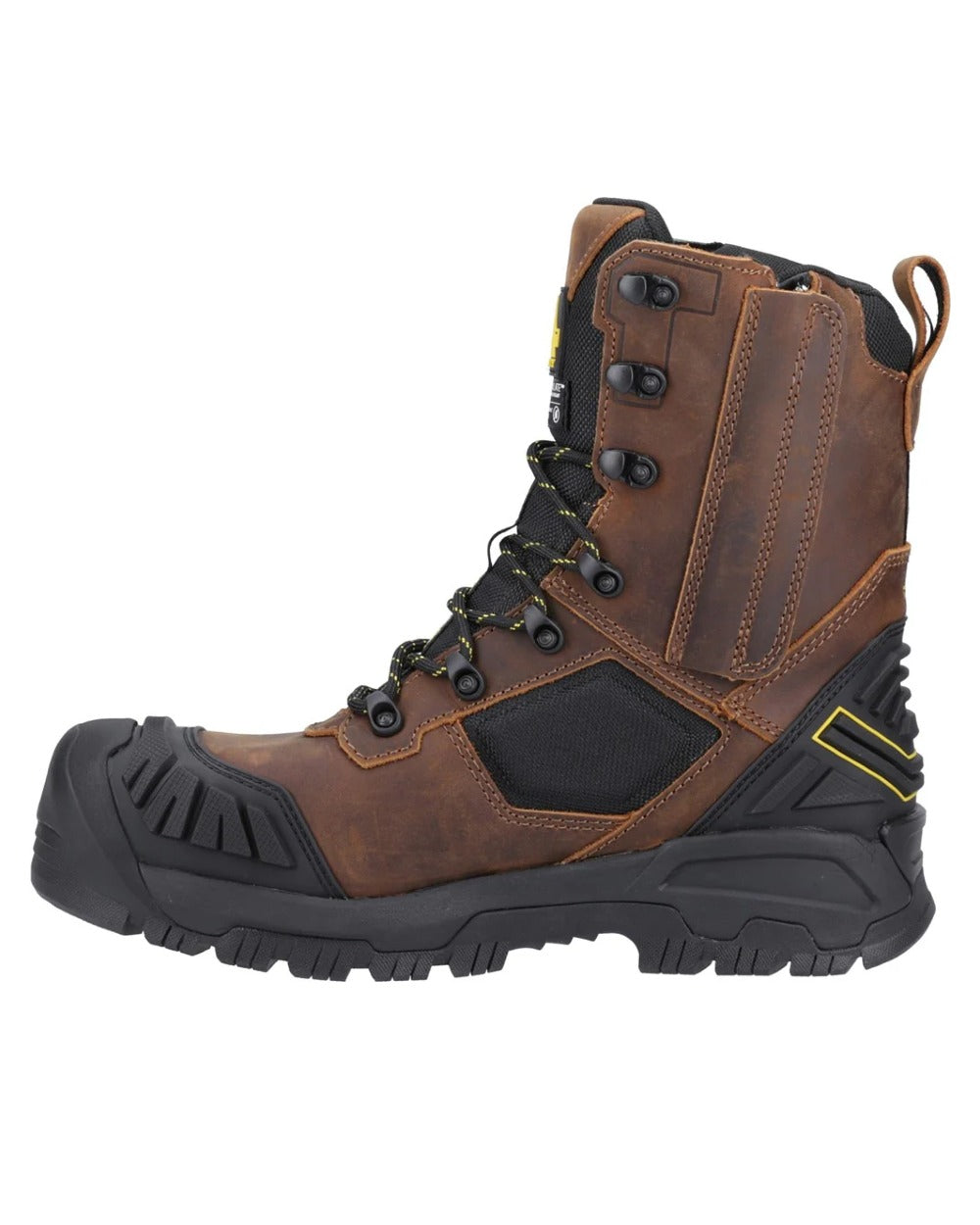 Brown coloured Amblers Safety Mens AS964C Detonate S7S SR Waterproof Safety Boots on white background 