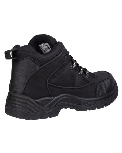 Black Coloured Amblers Safety Mens FS151 Vegan Friendly SRC Safety Boots on white background 