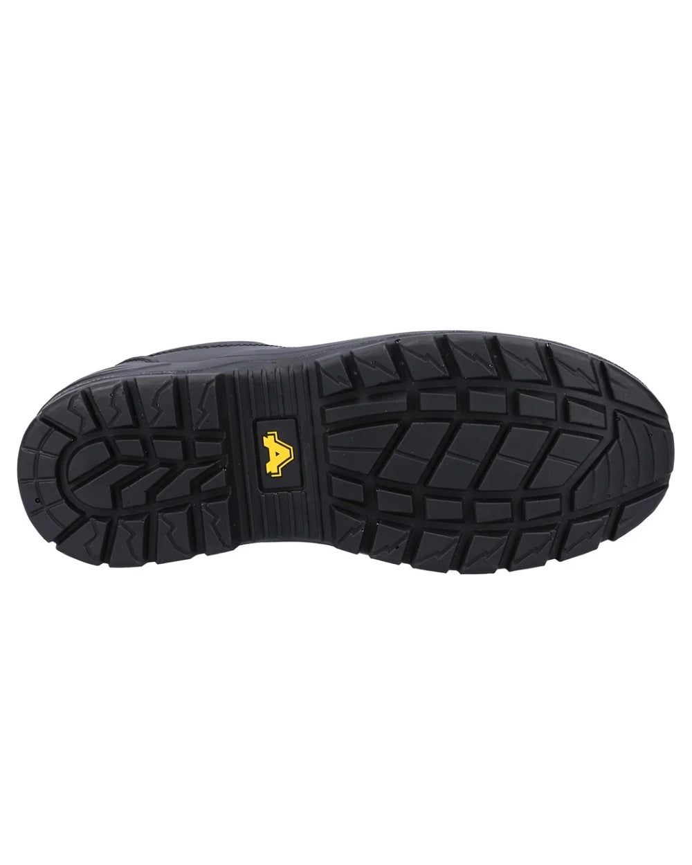 Black Coloured Amblers Safety Mens FS38C Gibson S1P SRA Safety Shoes on white background 