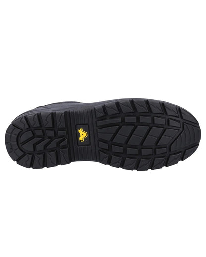 Black Coloured Amblers Safety Mens FS38C Gibson S1P SRA Safety Shoes on white background 