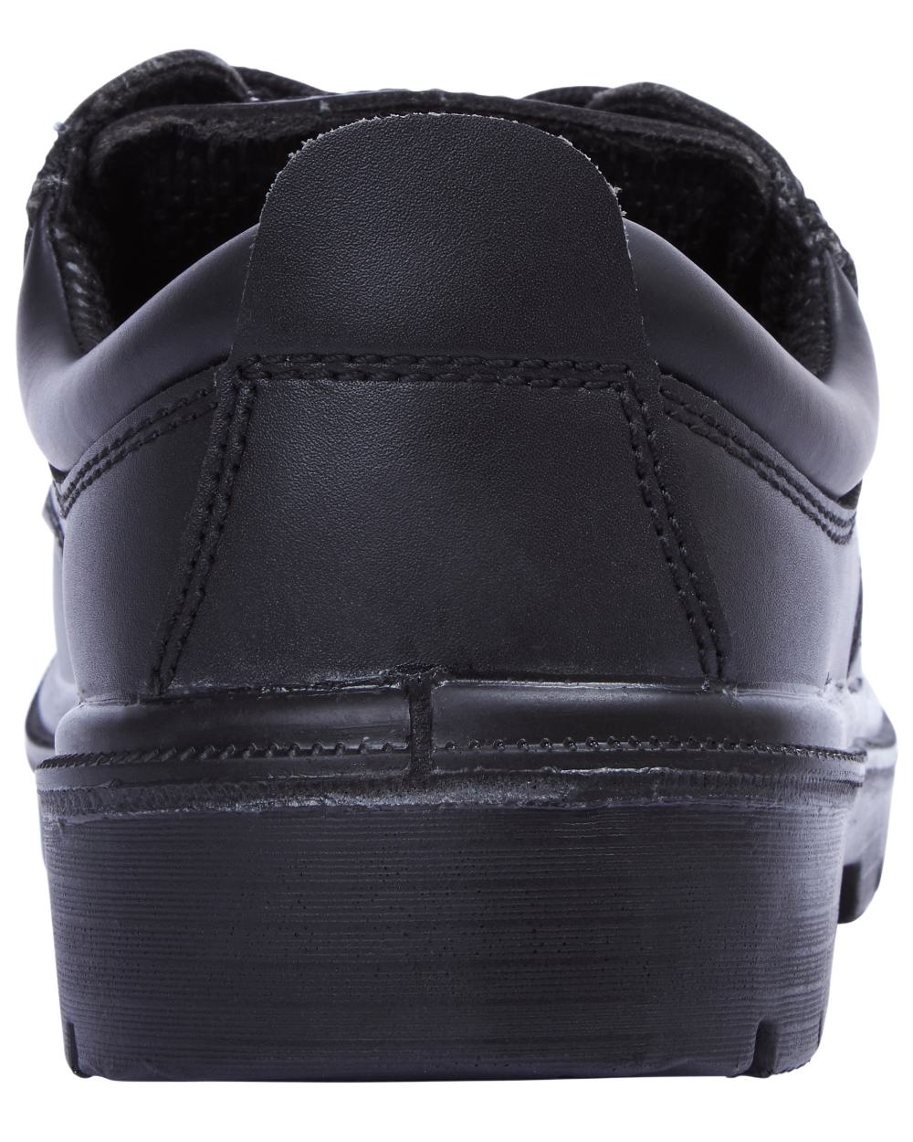 Black Coloured Apache Mens 4 Eye Safety Shoes on white background 