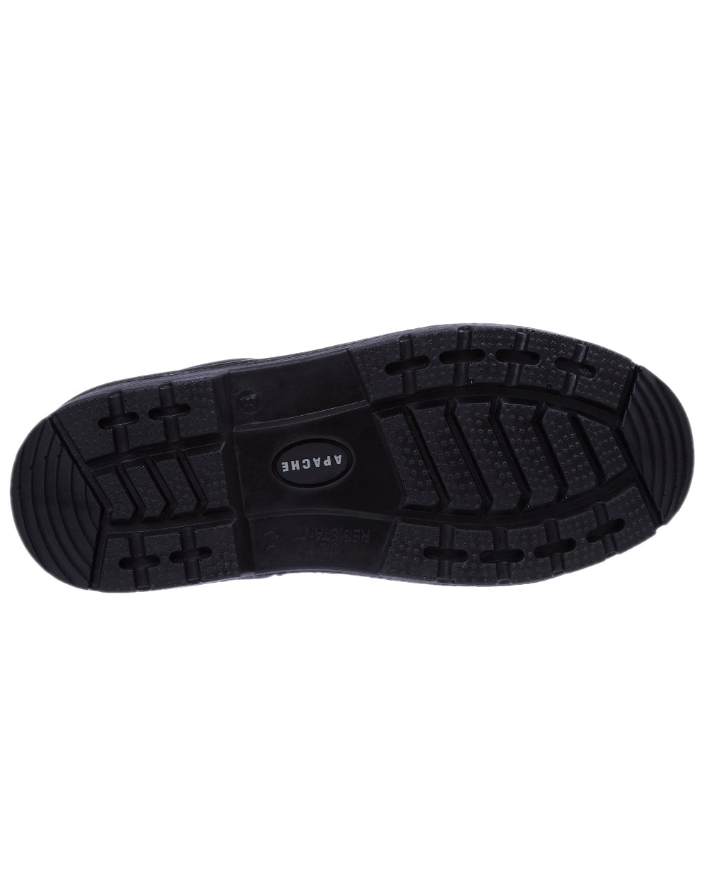 Black Coloured Apache Mens 4 Eye Safety Shoes on white background 