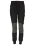 Black Grey Coloured Apache Mens 4-Way Stretch Watson Jogger on white background 