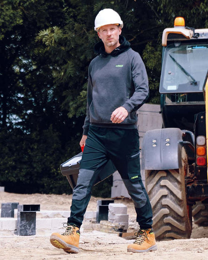 Black Grey Coloured Apache Mens 4-Way Stretch Watson Jogger on outdoor background 