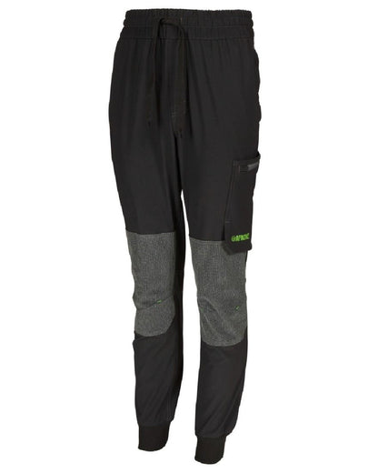Black Grey Coloured Apache Mens 4-Way Stretch Watson Jogger on white background 