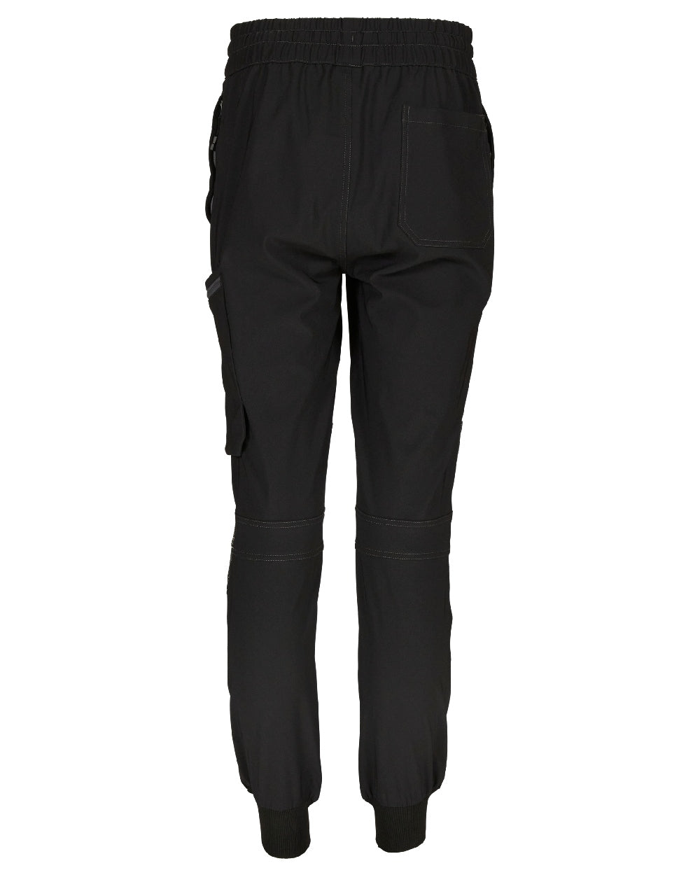 Black Grey Coloured Apache Mens 4-Way Stretch Watson Jogger on white background 