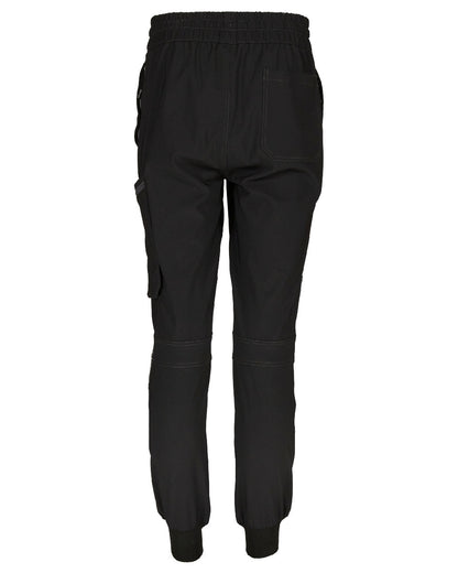 Black Grey Coloured Apache Mens 4-Way Stretch Watson Jogger on white background 