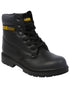 Black Coloured Apache Mens 6 Eye Safety Boots on white background 