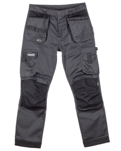 Grey Coloured Apache Mens ATS 3D Stretch Holster Trousers on white background 