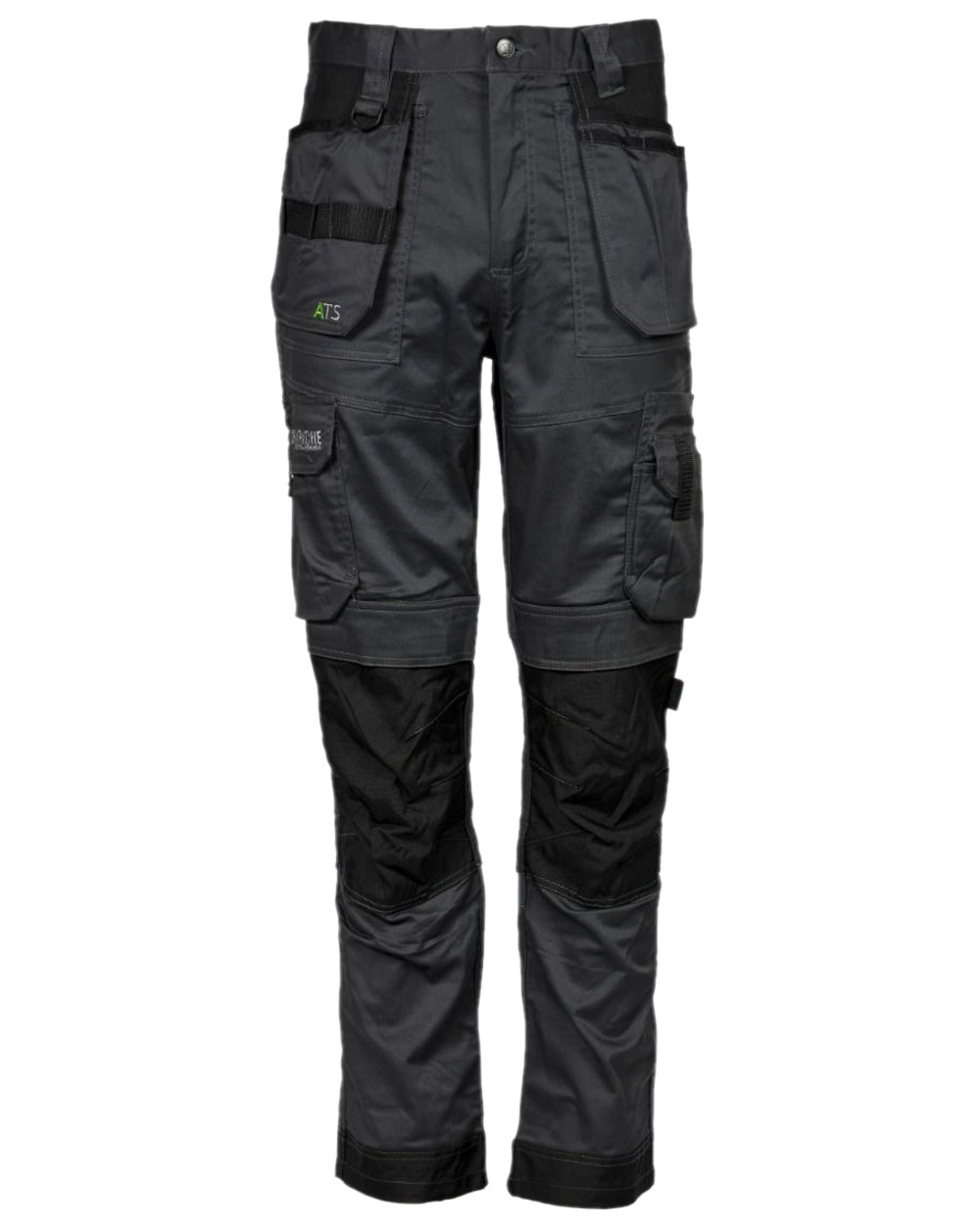 Grey Coloured Apache Mens ATS 3D Stretch Holster Trousers on white background 