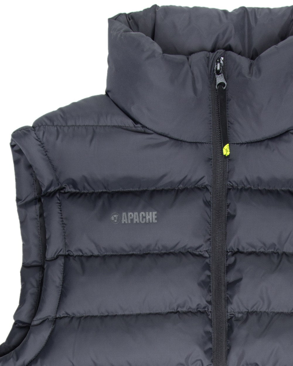 Black Coloured Apache Mens ATS Gilet on white background 