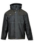 Black Coloured Apache Mens ATS Waterproof Padded Jacket on white background 