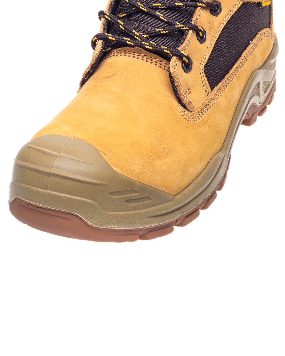 Honey Coloured Apache Mens Arizona Nubuck Metal Free Waterproof Safety Boots on white background 