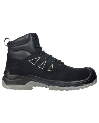 Black Coloured Apache Mens Armstrong Recycled Suede Trainer Boots on white background 