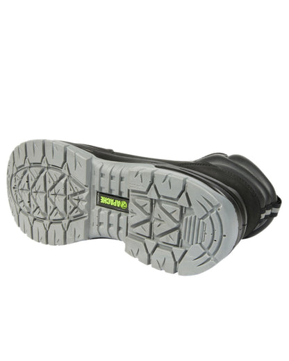 Black Coloured Apache Mens Armstrong Recycled Suede Trainer Boots on white background 