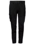 Black Coloured Apache Mens Barkerville Cargo Trousers on white background 