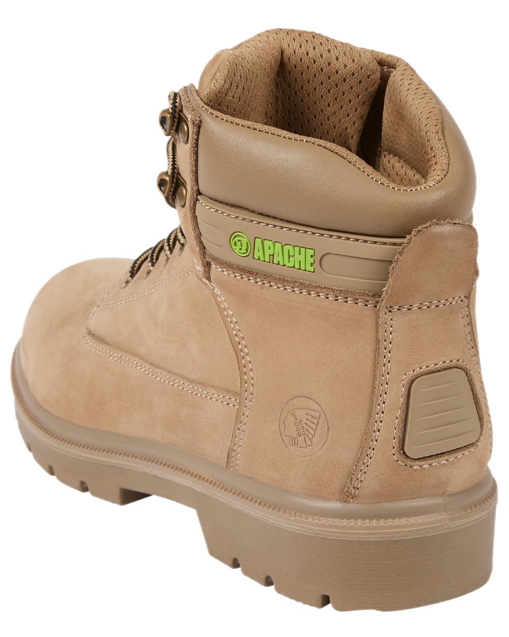 Stone Coloured Apache Mens Barnwell Safety Boots on white background 
