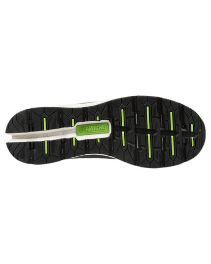 Black Coloured Apache Mens Chatham Trainers With Rebound EVA Midsole ESD on white background 