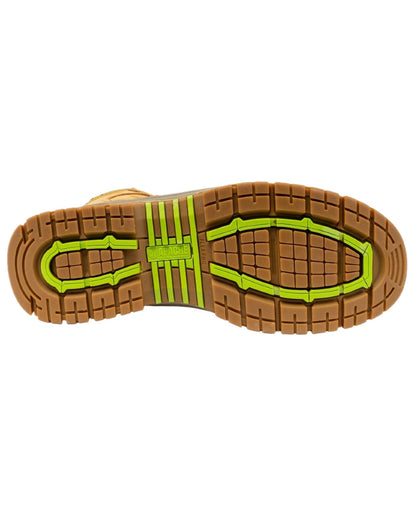 Wheat Coloured Apache Mens Churchill Waterproof FITGO Safety Boots on white background 