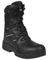 Black Coloured Apache Mens Combat High Leg Waterproof Safety Boots on white background 