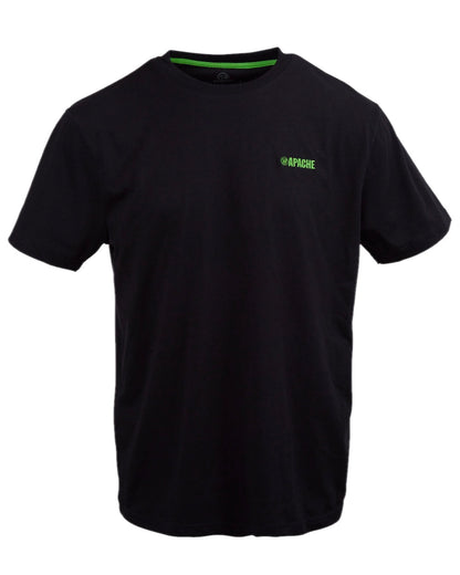 Black Coloured Apache Mens Delta T-Shirt on white background 