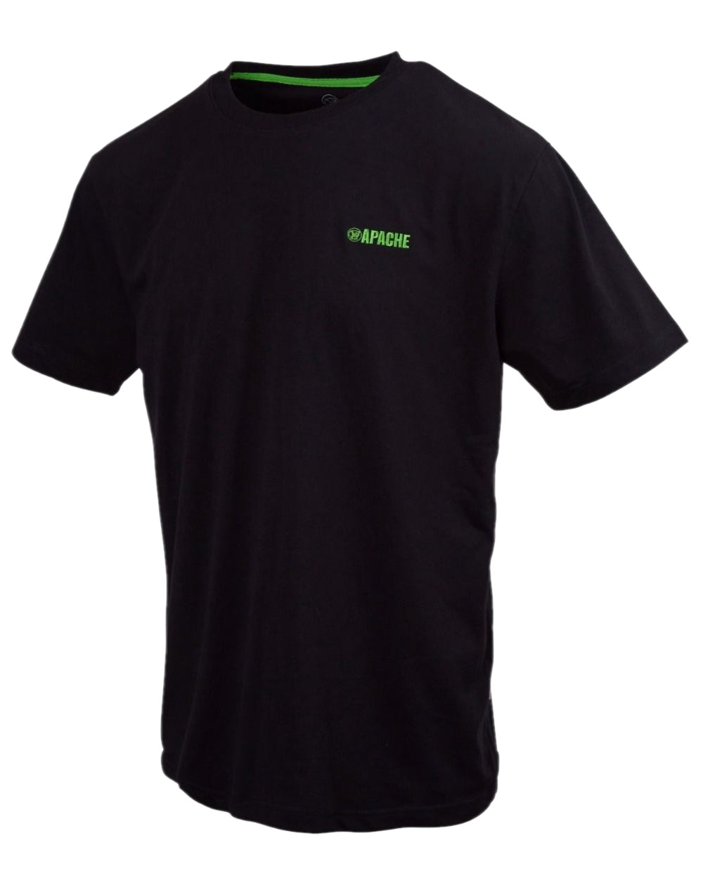 Black Coloured Apache Mens Delta T-Shirt on white background 