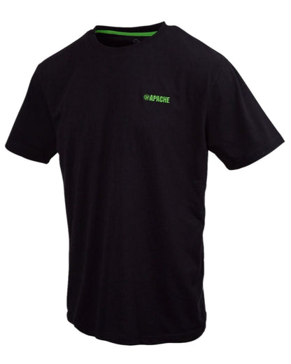 Black Coloured Apache Mens Delta T-Shirt on white background 