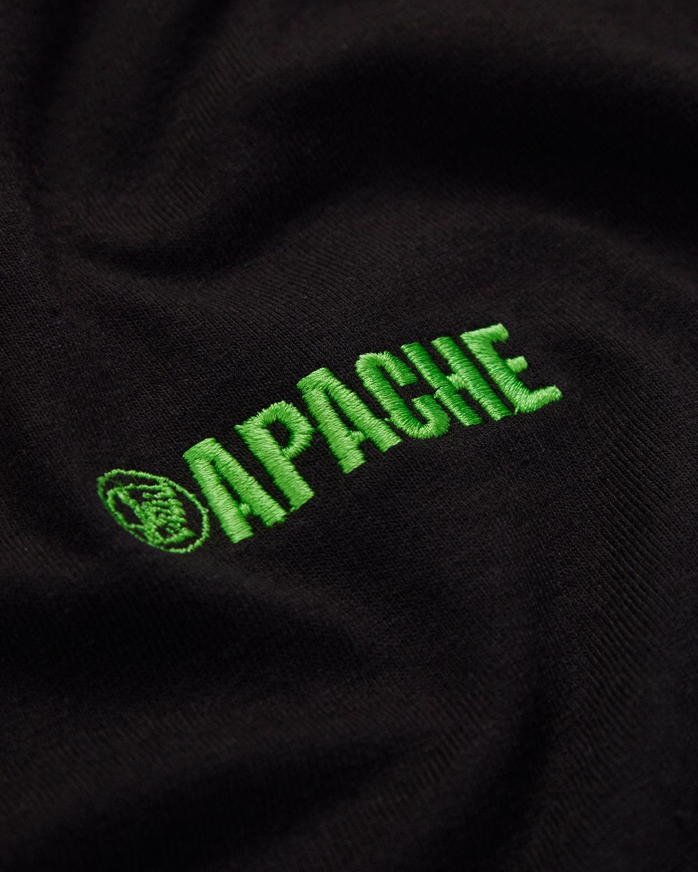 Black Coloured Apache Mens Delta T-Shirt on white background 
