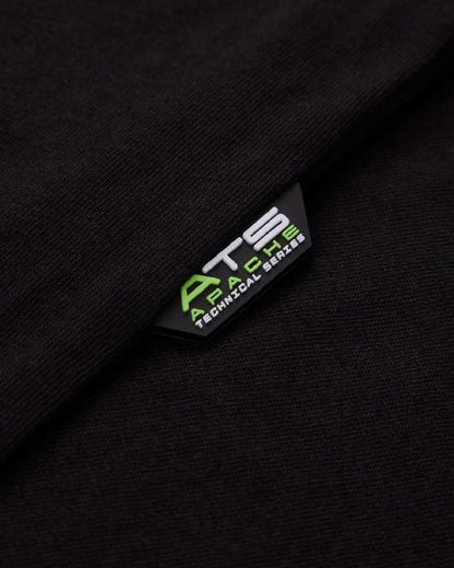 Black Coloured Apache Mens Delta T-Shirt on white background 