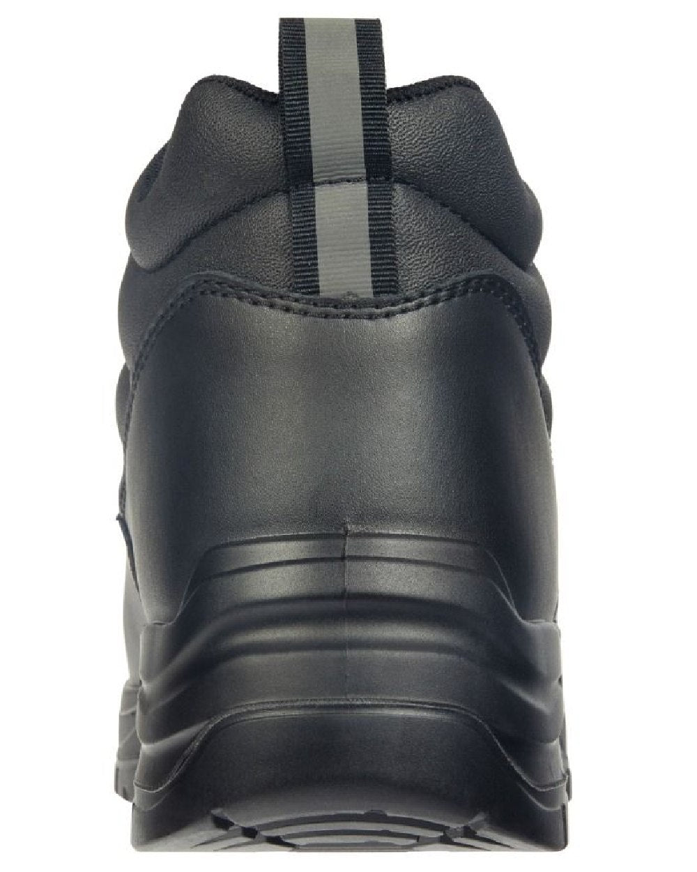 Black Coloured Apache Mens Hamilton Recycled Leather Safety Boots on white background 