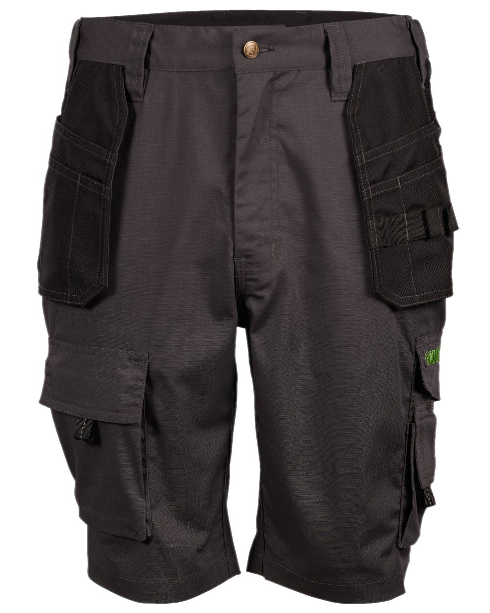 Grey Coloured Apache Mens Holster Pocket Shorts on white background 