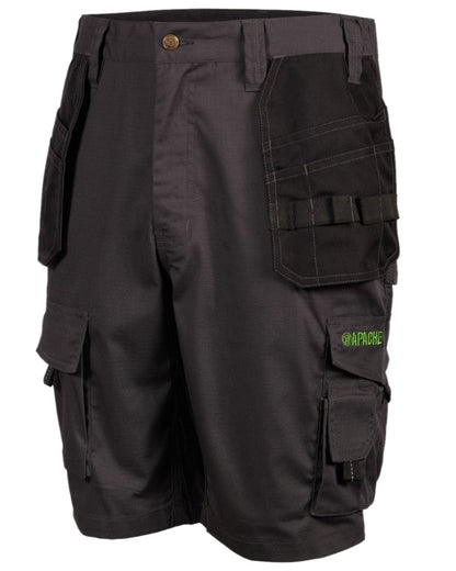 Grey Coloured Apache Mens Holster Pocket Shorts on white background 