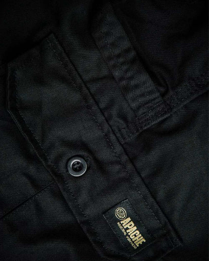 Black Coloured Apache Mens Industry Trousers on white background 