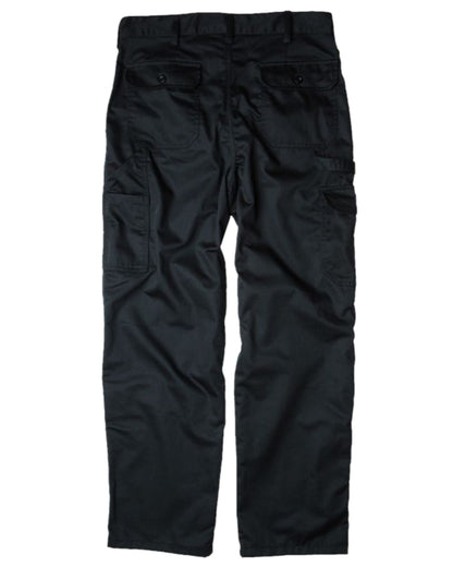 Black Coloured Apache Mens Industry Trousers on white background 