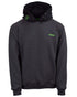 Grey Black Coloured Apache Mens Kingston Hooded Sweatshirt on white background 