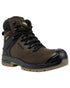 Brown Coloured Apache Mens Mission 100% Non-Metallic Safety Boots on white background 